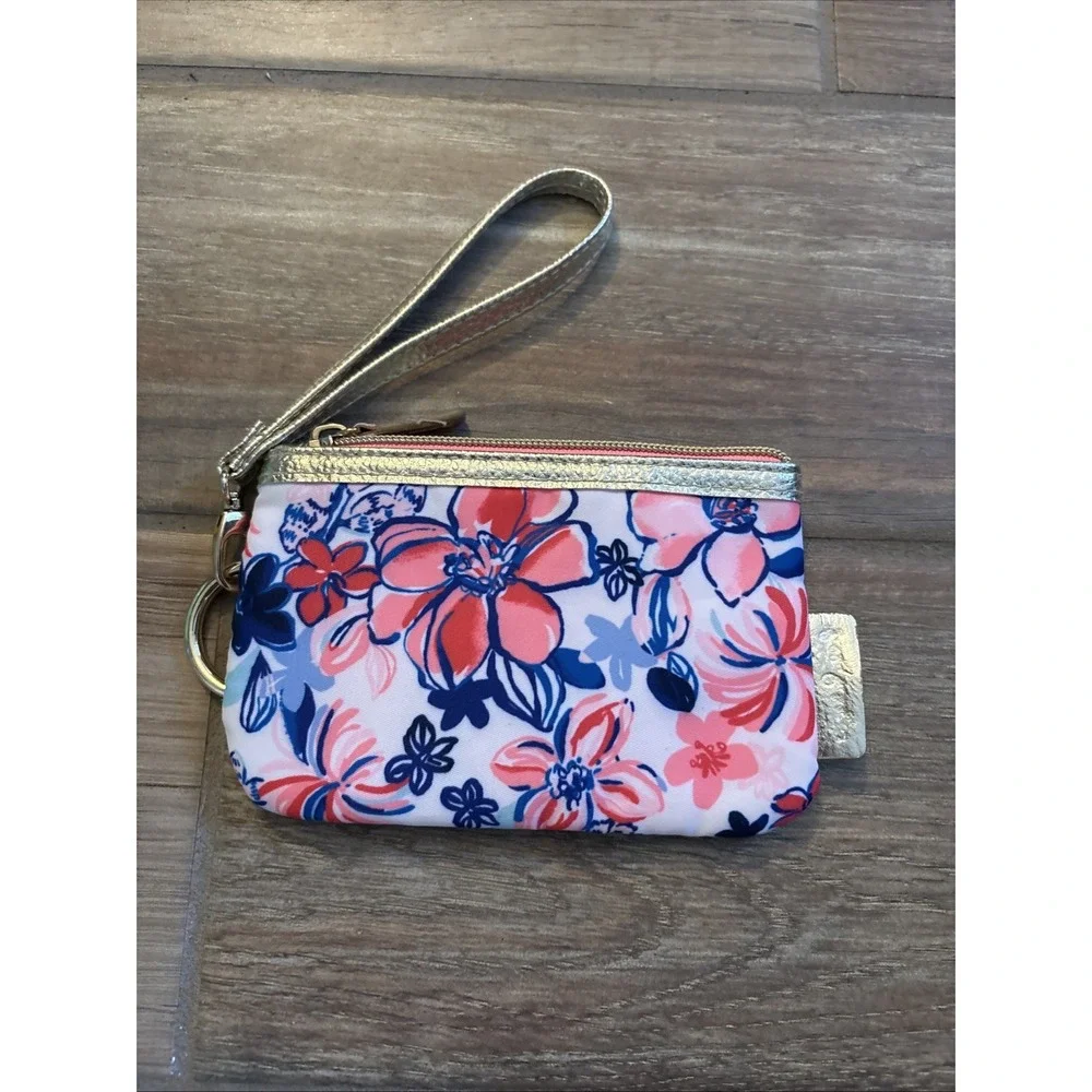 Lilly Pulitzer‎ Zip Top Wallet Wristlet White Party Like a Lobstar NWOT